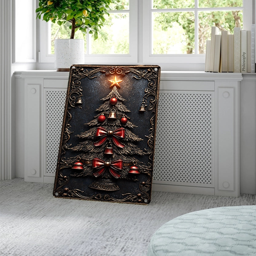 Shineful 2D Metal Sign Rustic Christmas Charm