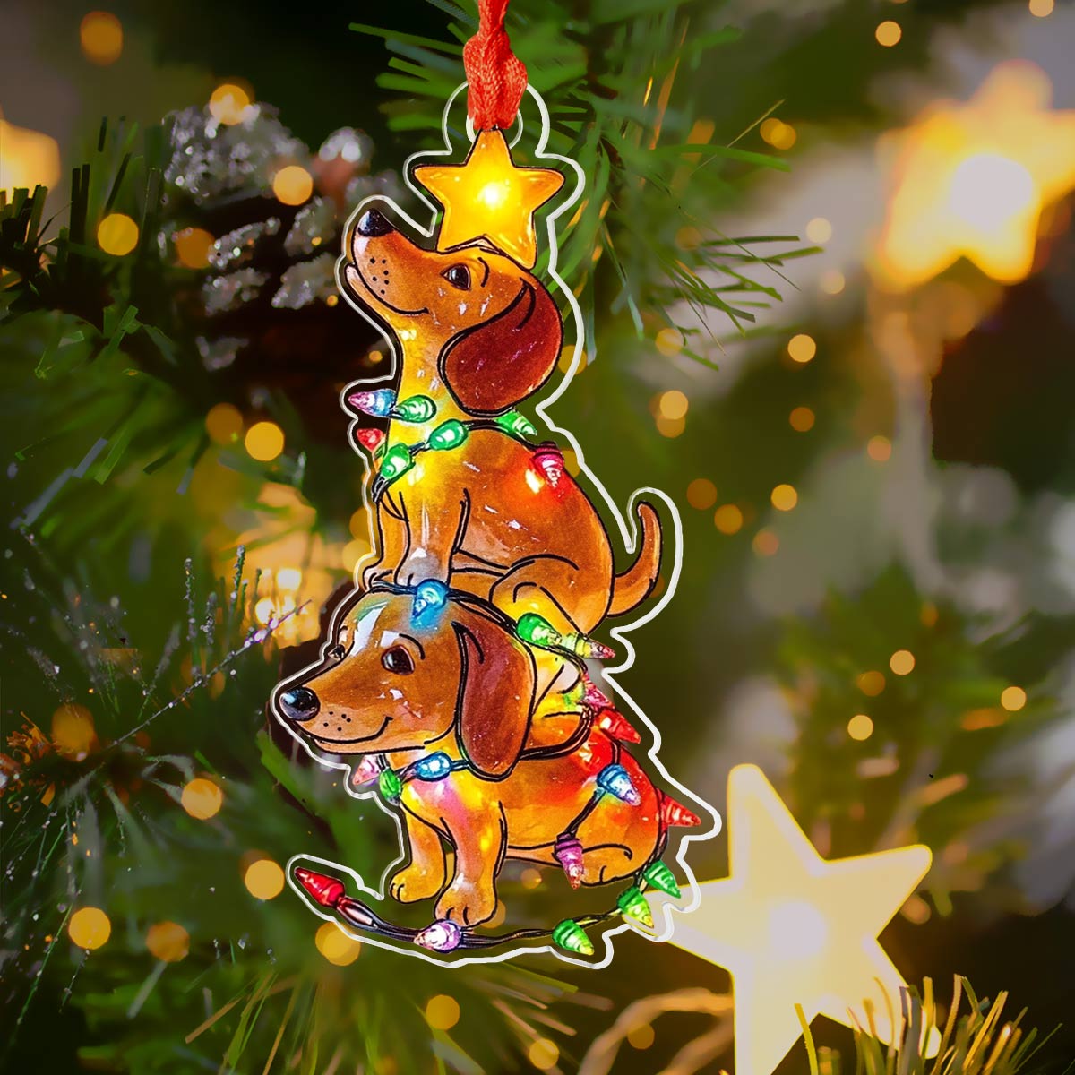 Shineful 2D Acrylic Ornament Paw-sitive Cheer