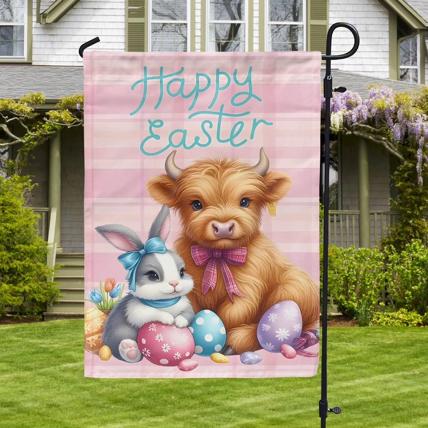 Shineful Garden Flag 12" x 18" Highland Charm Easter