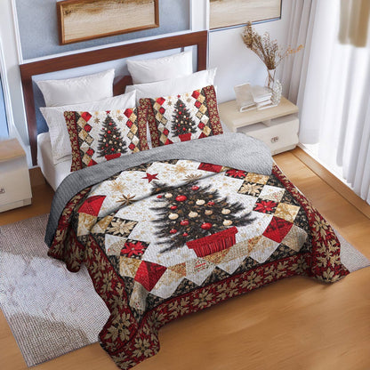 Shineful All Season Quilt 3-Piece Set Christmas Tree