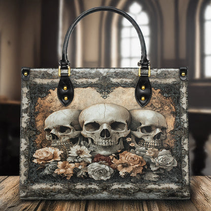 Shineful Leather Bag Ethereal Skull Garden