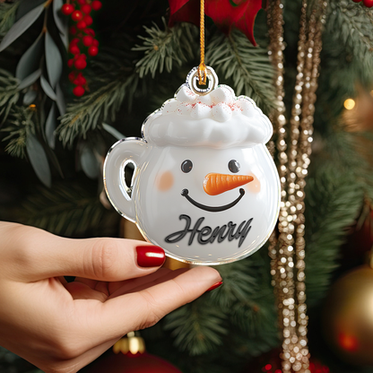 Shineful Personalisierte 2D Acryl Ornament Charmante Weihnachten Festliche Tasse