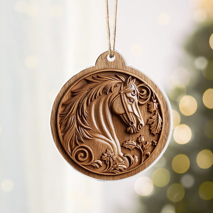 Shineful 2D Acrylic Ornament - Majestic Horse Holiday