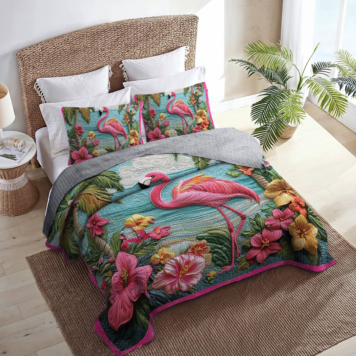 Shineful All Season Quilt 3-Piece Set Tropical Escape