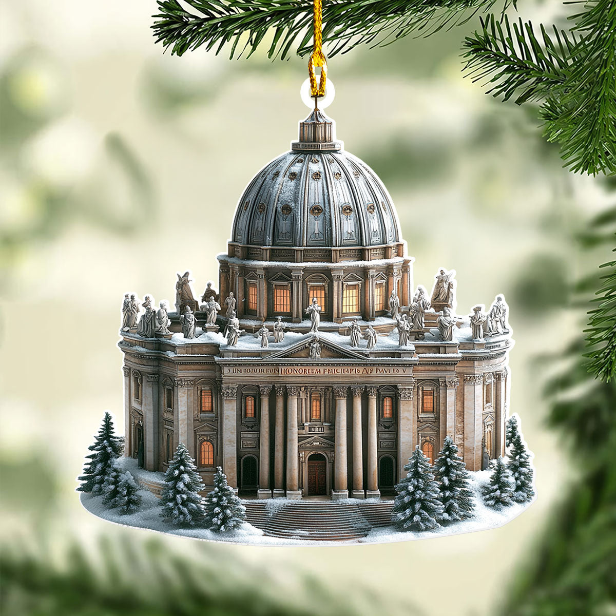 Shineful 2D Acrylic Ornament - Majestic St. Peter's Basilica