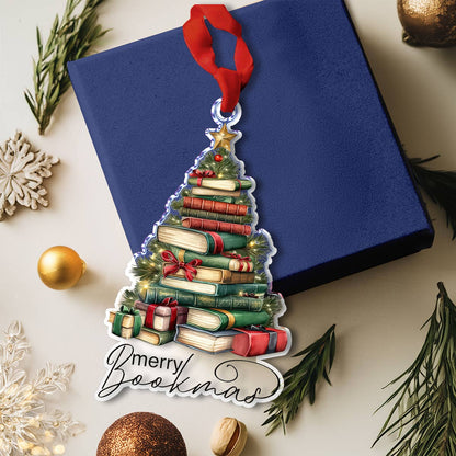 Shineful 2D Acrylic Ornament Merry Bookmas Tree