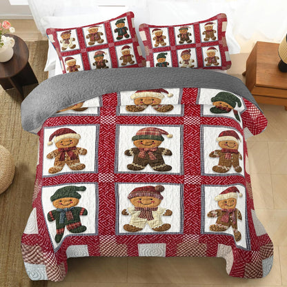 Shineful All Season Quilt 3-Piece Set Gingerbread Dreams