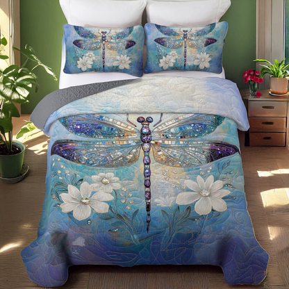 Shineful All Season Quilt 3-Piece Set - Crystal Wings Symphony