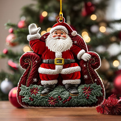 Shineful 2D Acrylic Ornament - Santa's Cozy Throne