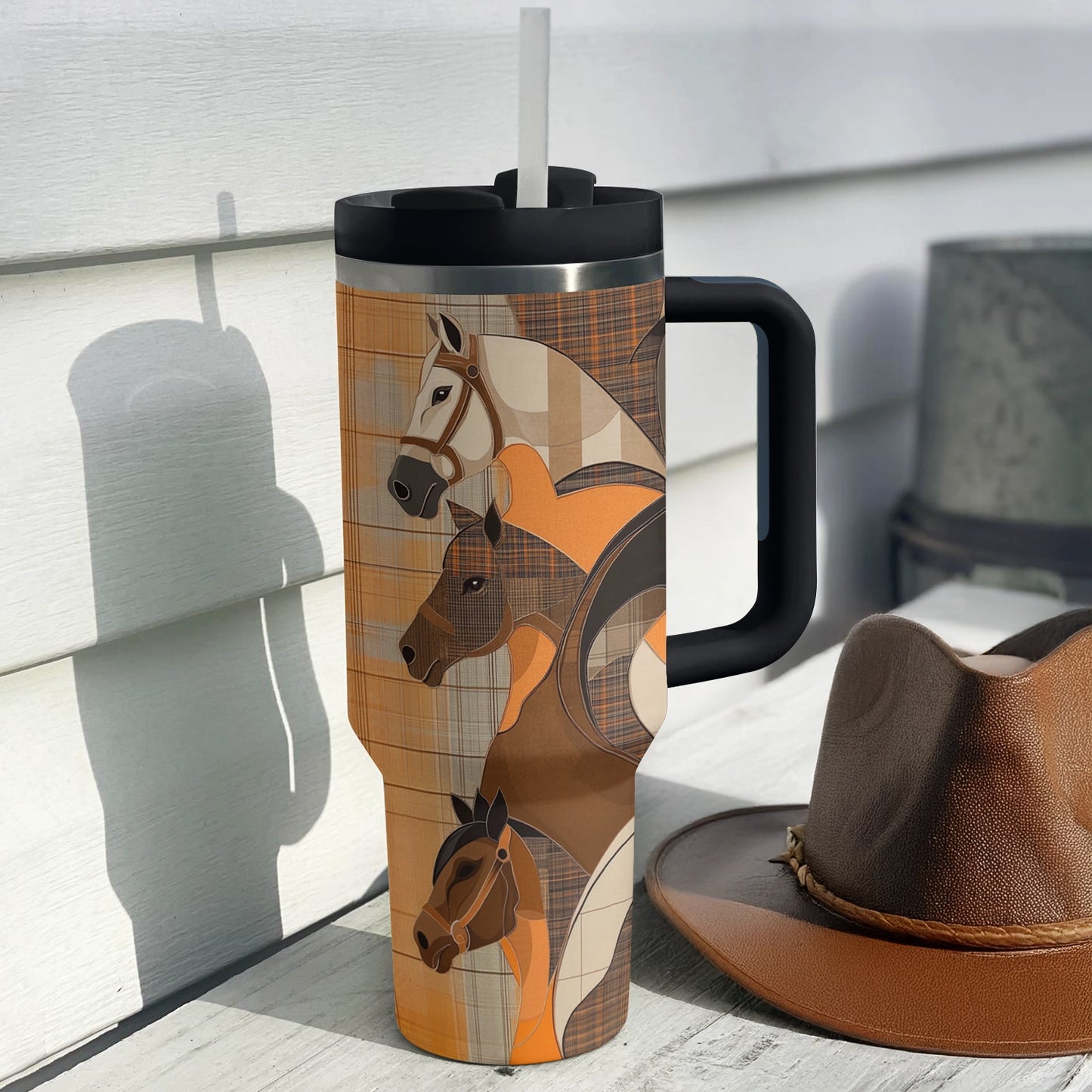 Shineful Tumbler Horse Rustic Rider