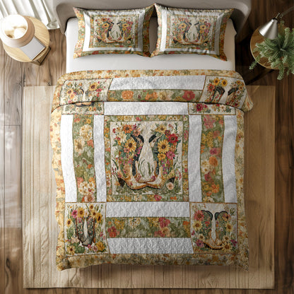 Shineful All Season Quilt 3-Piece Set Rustic Cowboy Boot