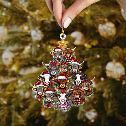 Shineful 2D Acrylic Ornament - Cow-Mas Cheer