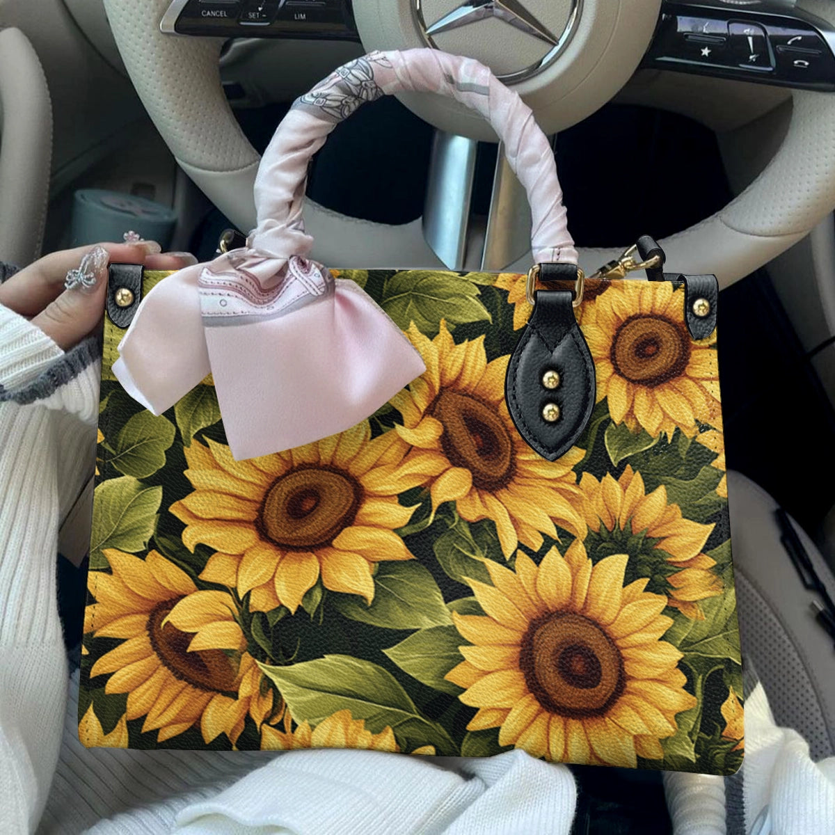 Shineful Leather Bag Sunflower Slumber