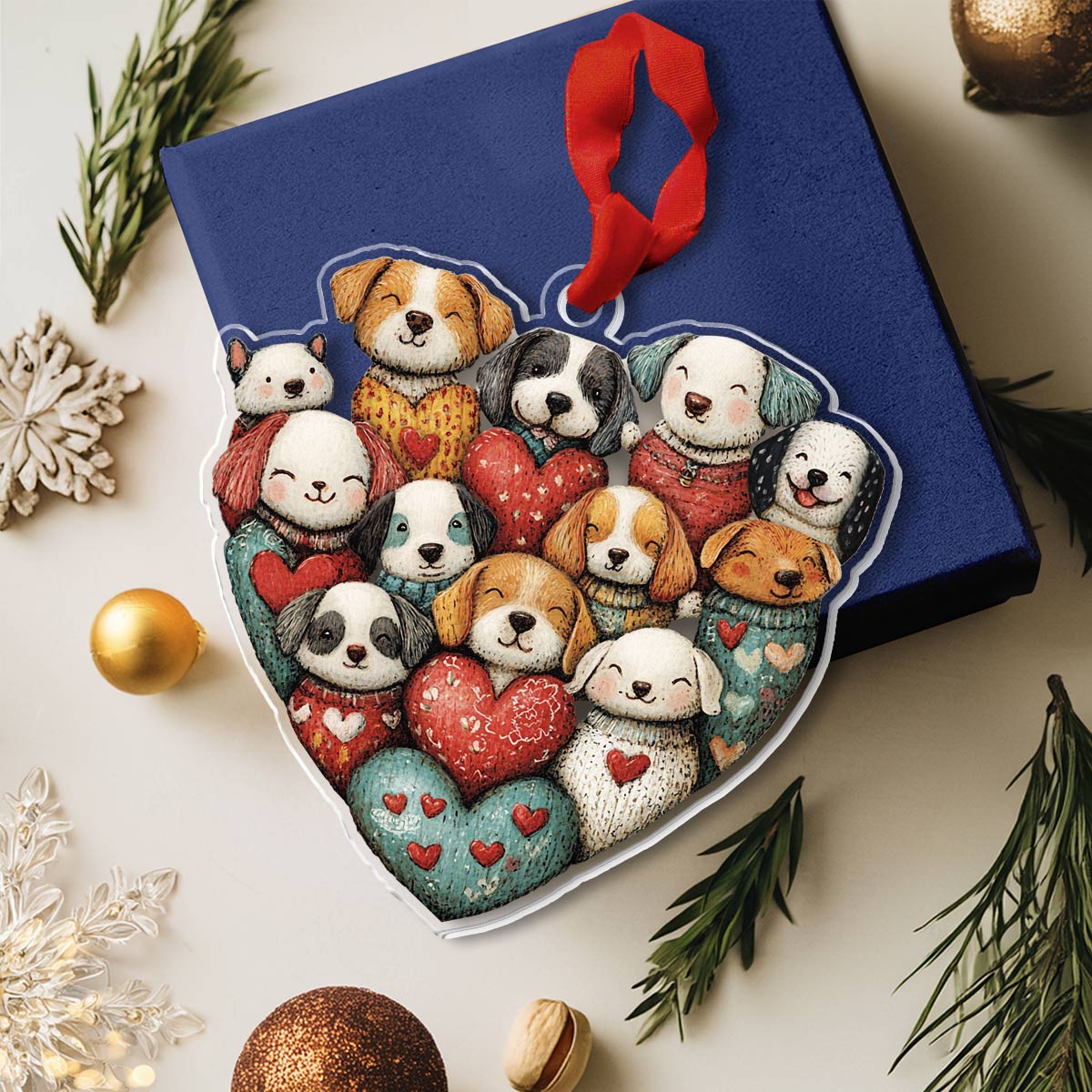 Shineful 2D Acrylic Ornament Puppy Love