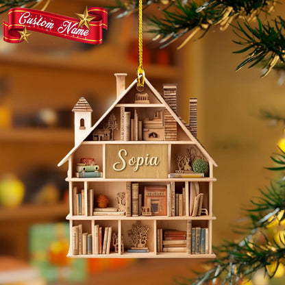 Shineful 2D Acrylic Ornament Book Haven House