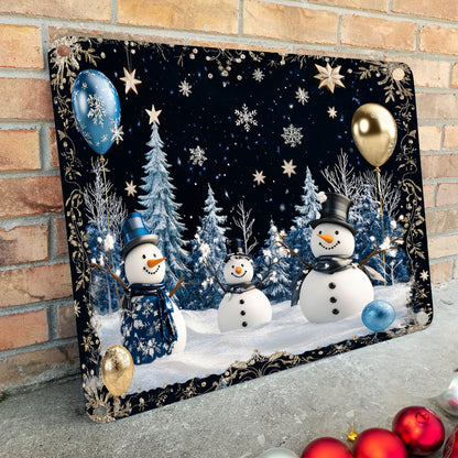 Shineful 2D Metal Sign Snowman Serenade