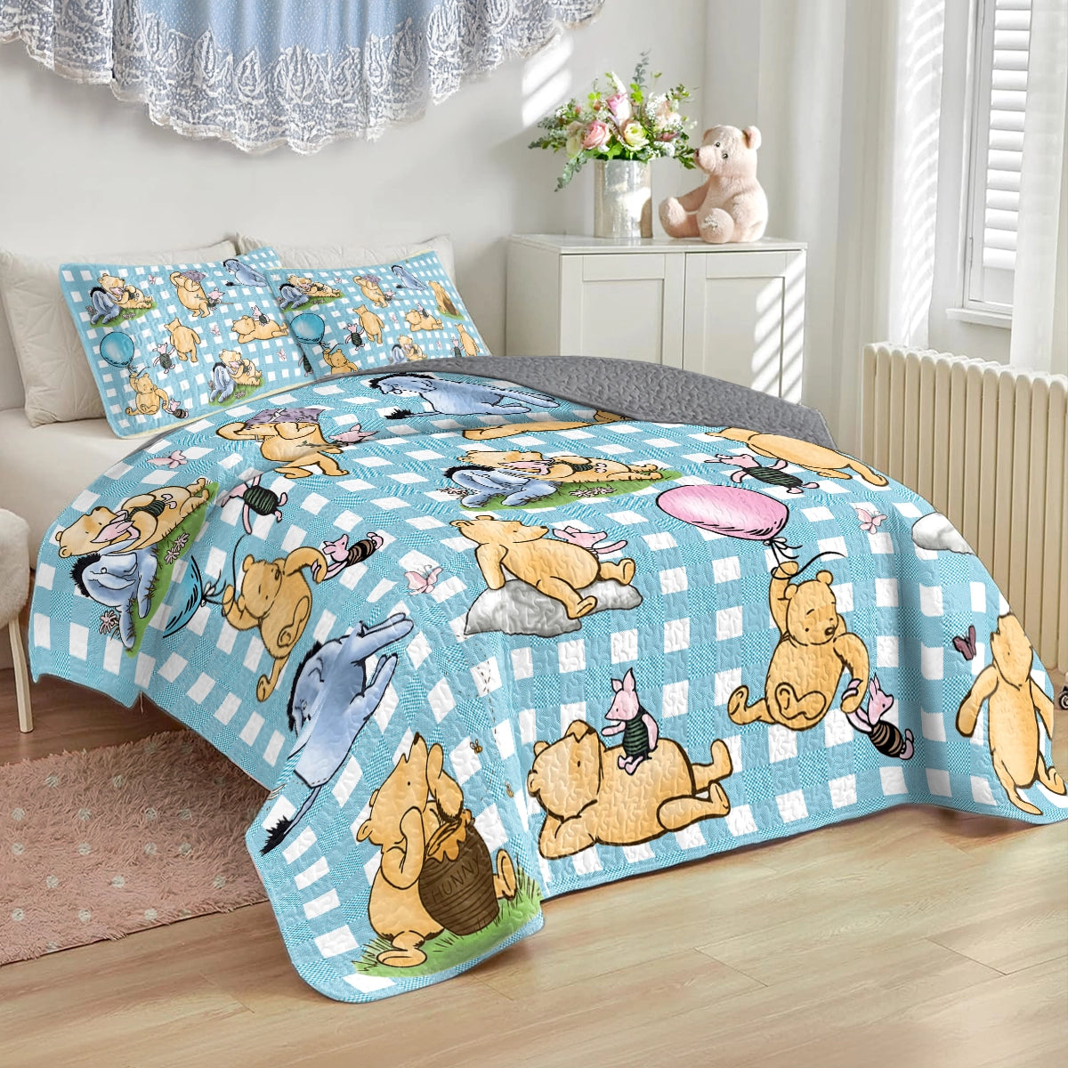 Shineful All Season Quilt 3-Piece Set Winnie the Pooh Picnic