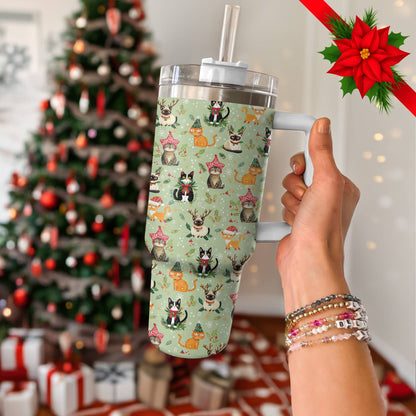 Shineful Tumbler Christmas Cats