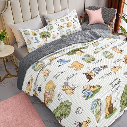 Shineful All Season Quilt 3-Piece Set Pooh Dreams