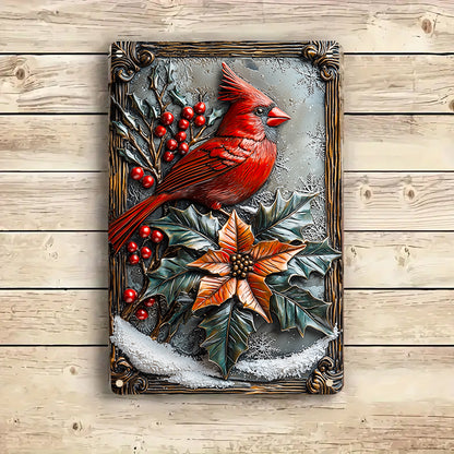 Shineful 2D Metal Sign Cardinal Winter