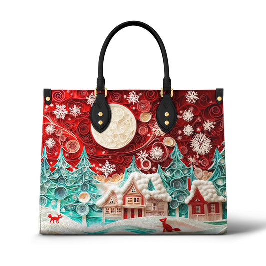 Shineful Leather Bag Christmas Village