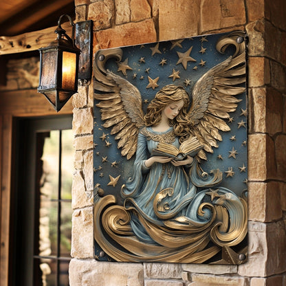 Shineful 2D Metal Sign Reading Angel of Stars