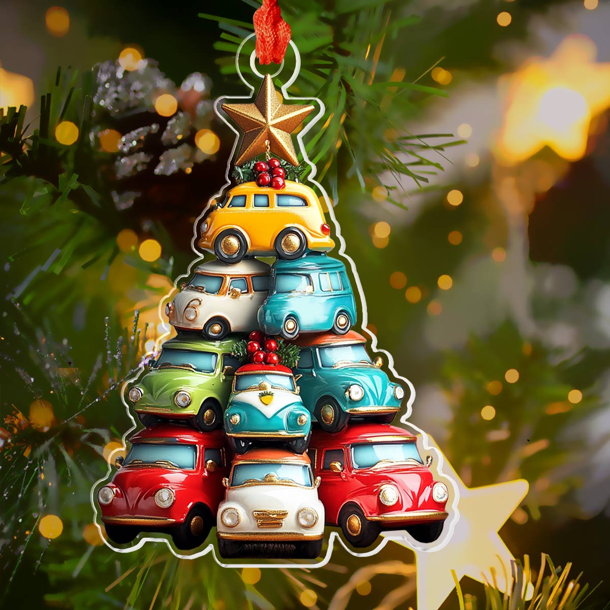 Shineful 2D Acrylic Ornament Noel Campers