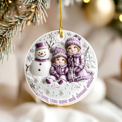 Shineful Personalized 2D Acrylic Ornament Sisters Bond That Lasts