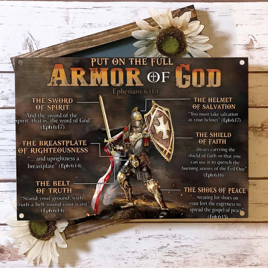 Shineful 2D Metal Sign Christian Warrior