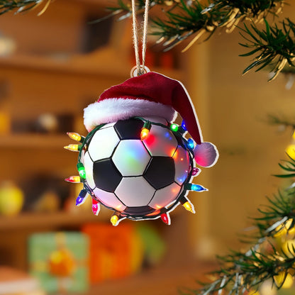 Shineful Acrylic Ornament Festive Soccer Spirit