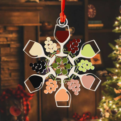 Shineful Acrylic Ornament Wine Snowflake