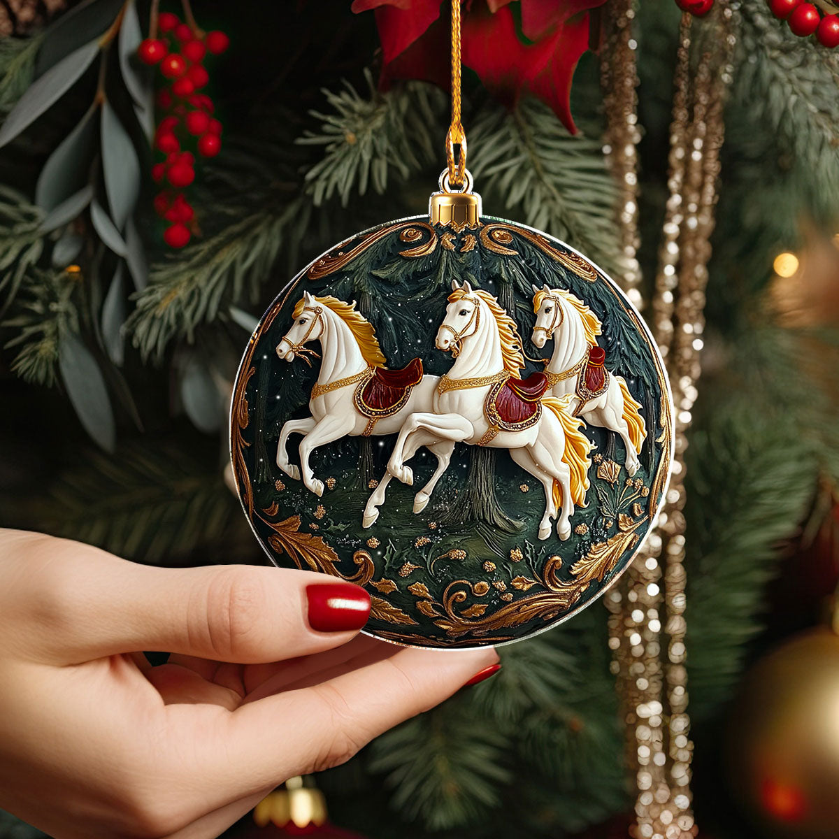 Shineful 2D Acrylic Ornament - Majestic Winter Steeds