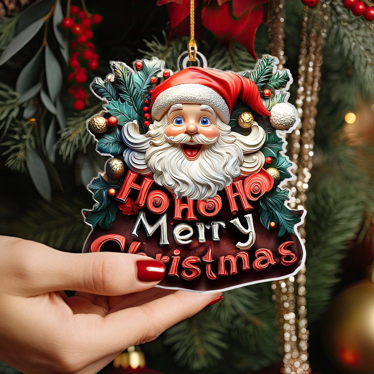 Shineful 2D Acrylic Ornament - Santa's Merry Christmas