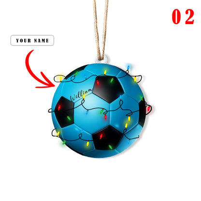 Shineful 2D Acrylic Ornament - Personalized Soccer Christmas