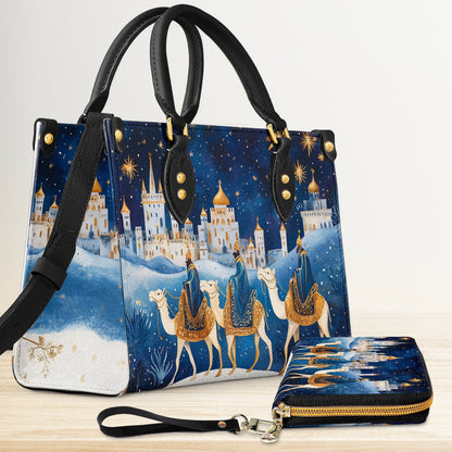 Shineful Leather Bag Starry Nativity Journey