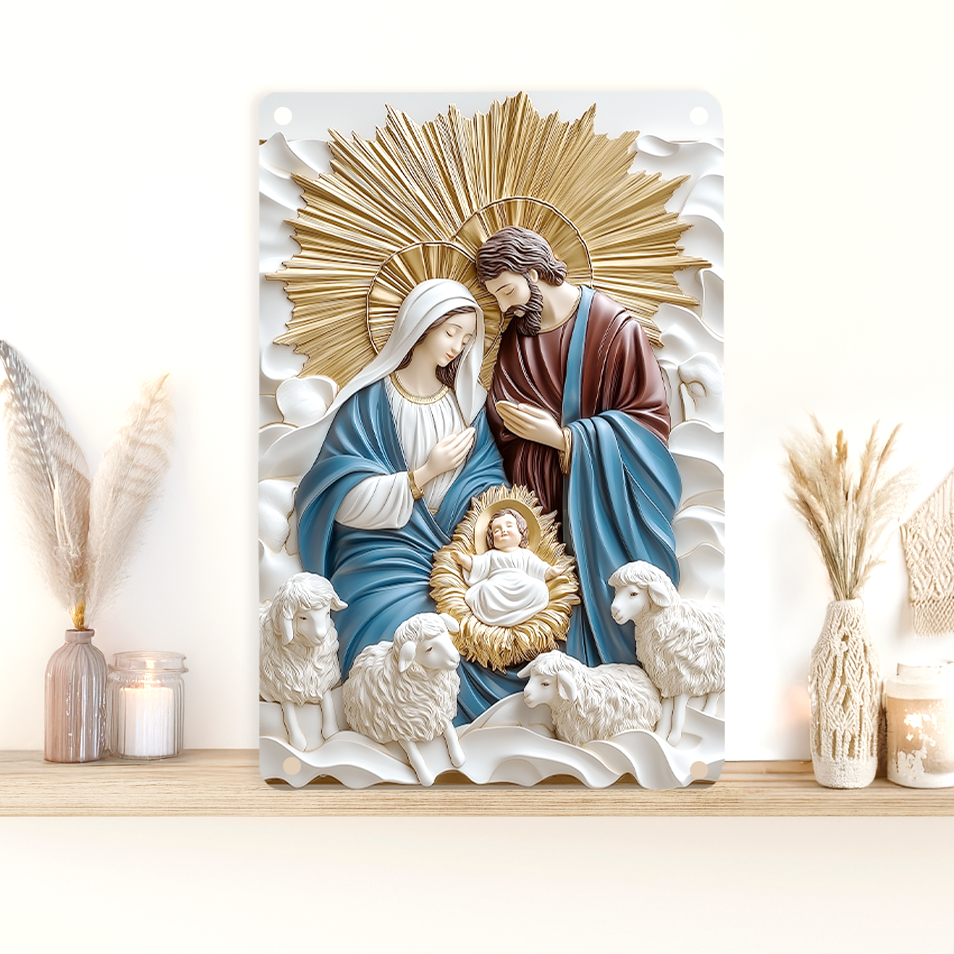 Shineful 2D Metal Sign Holy Family Blessings