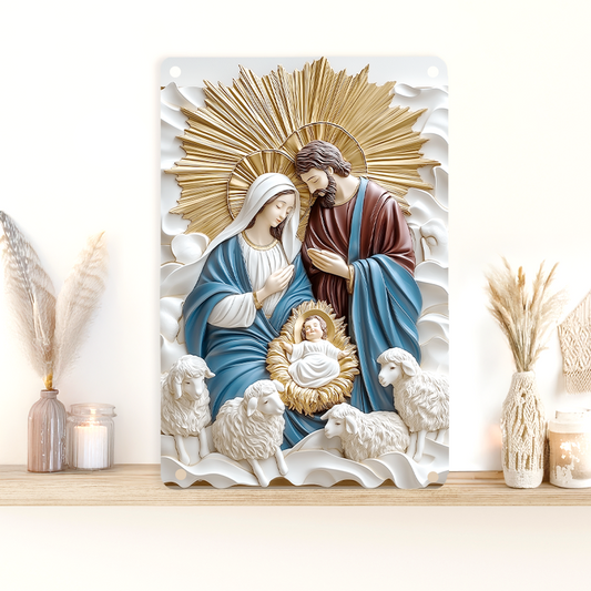 Shineful 2D Metal Sign Holy Family Blessings