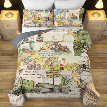 Shineful All Season Quilt 3-Piece Set Pooh Forest Dreams