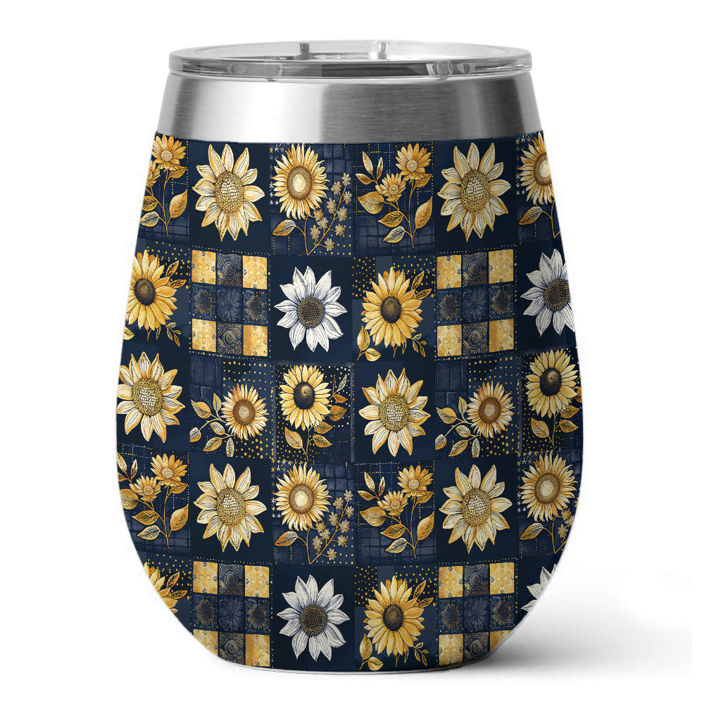 Shineful Wine Tumbler Inelegance Sunflowers