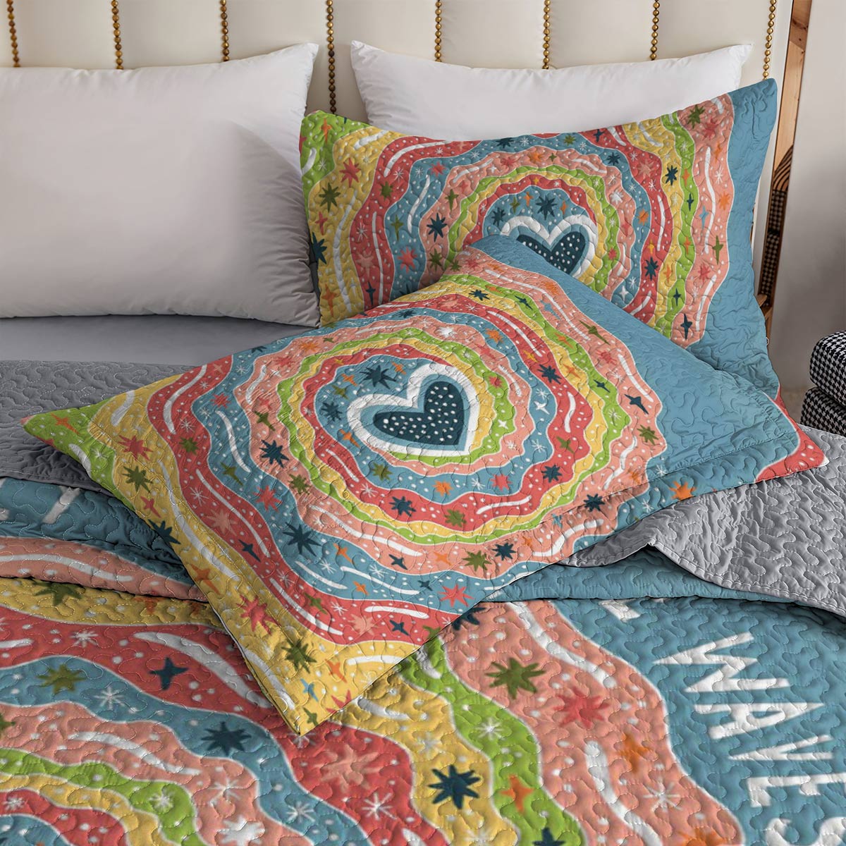 Shineful All Season Quilt 3-Piece Set The Waves