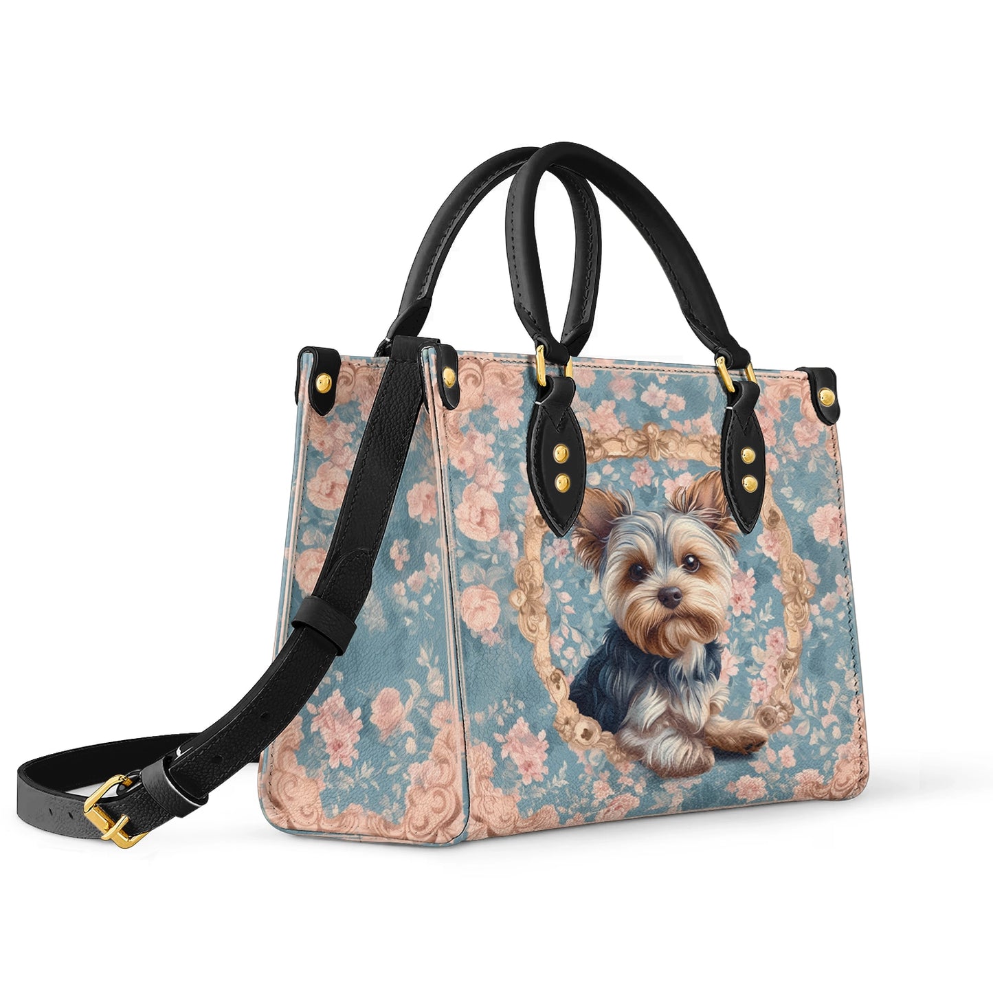 Shineful Leather Bag Yorkie Blossom Elegance