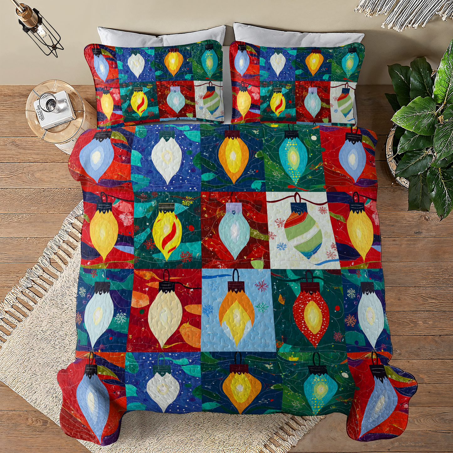 Shineful All Season Quilt 3-Piece Set Merry And Bright