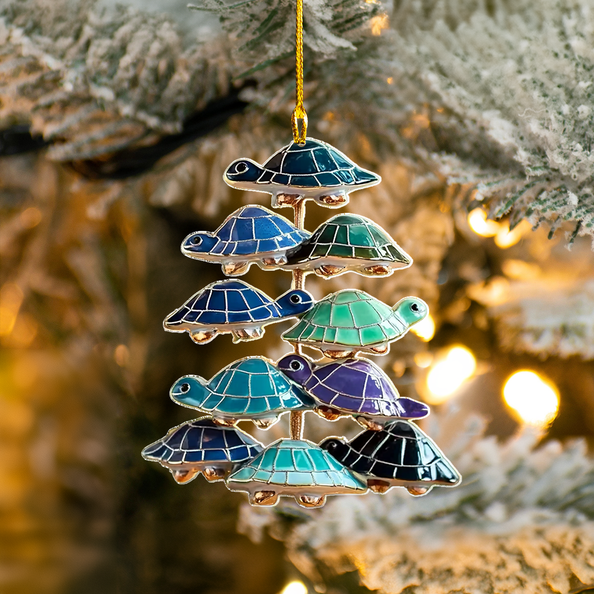 Shineful 2D Acrylic Ornament - Sea Whimsy Turtle