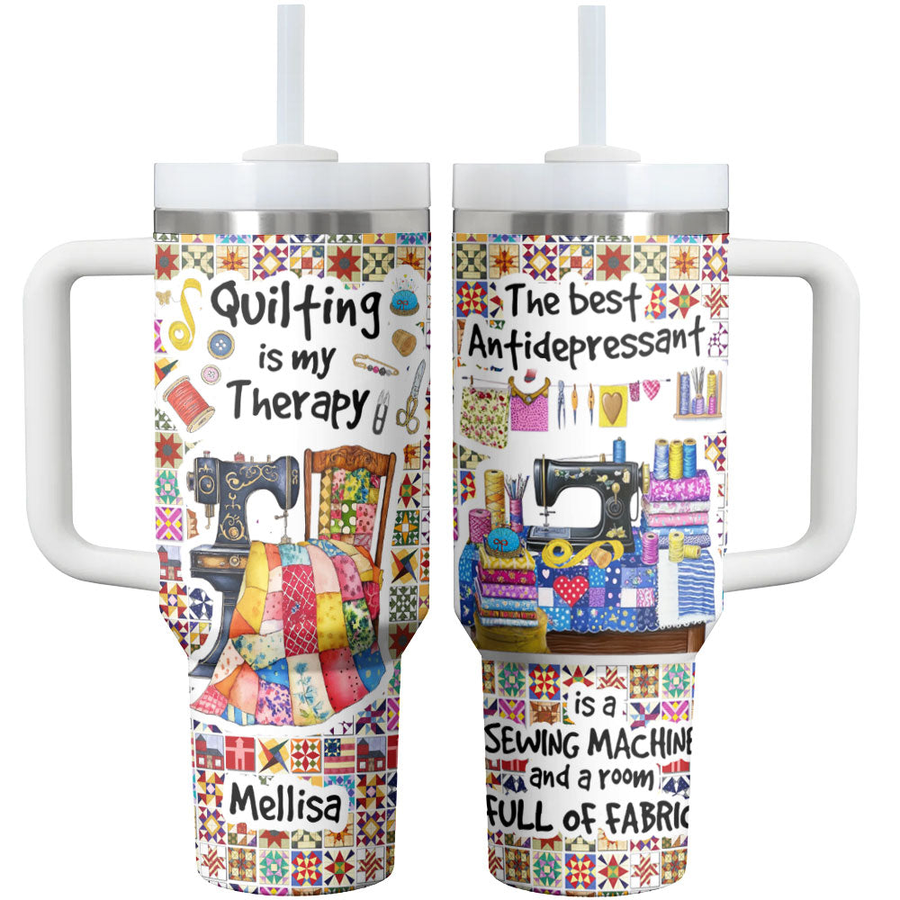 Sewing Shineful Tumbler Personalized The Best Therapy