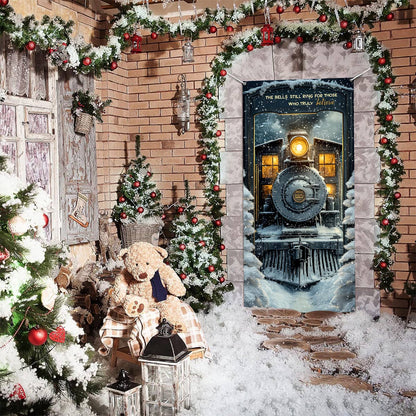 Shineful Door Cover - Christmas Train