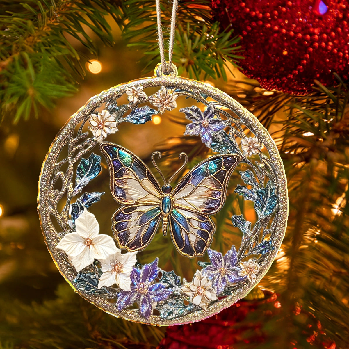 Shineful 2D Acrylic Ornament Celestial Bloom Butterfly Ornament