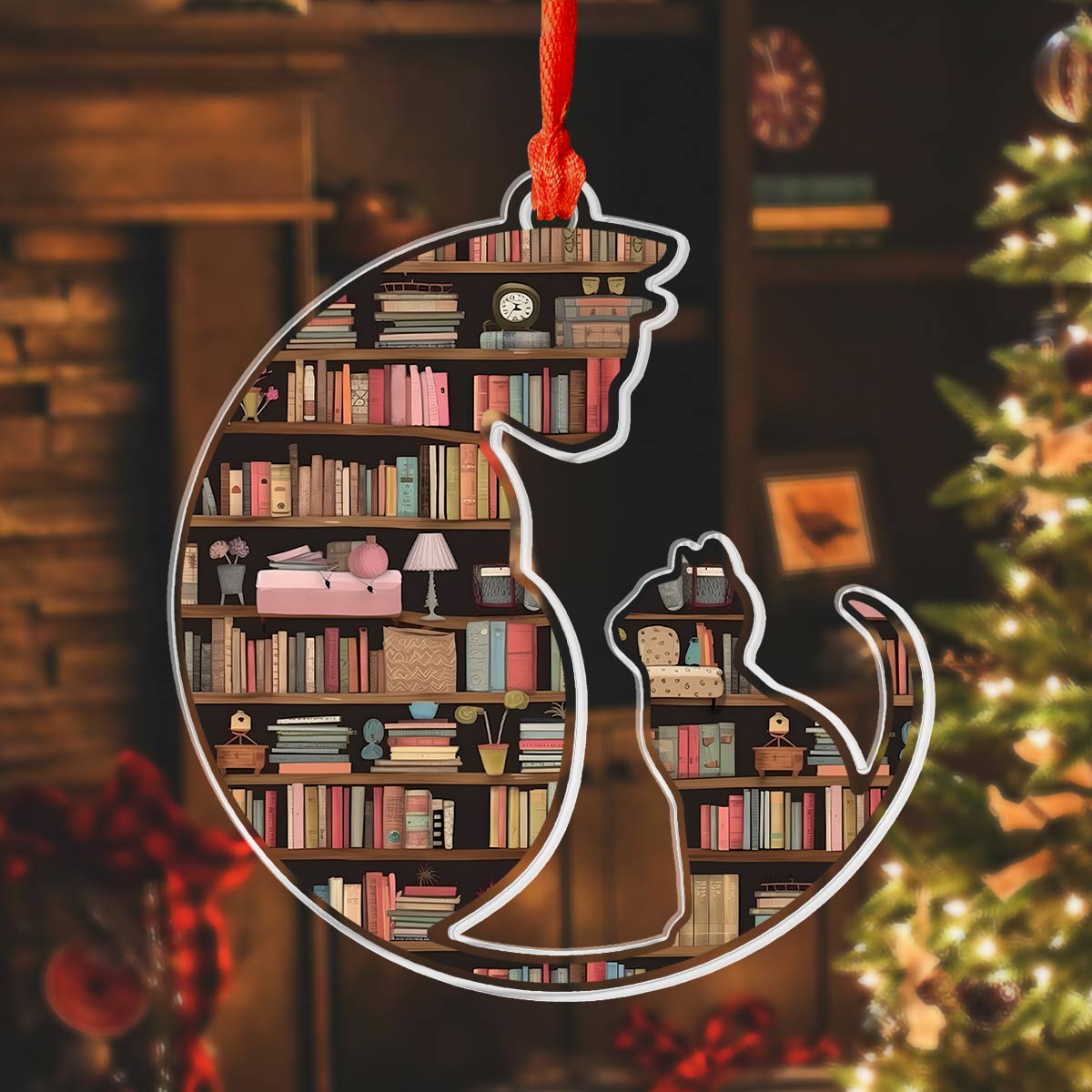 Shineful 2D Acrylic Ornament Bookish Cats