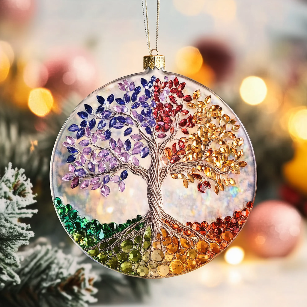 Shineful 2D Acrylic Ornament Four Season Tree Of Life