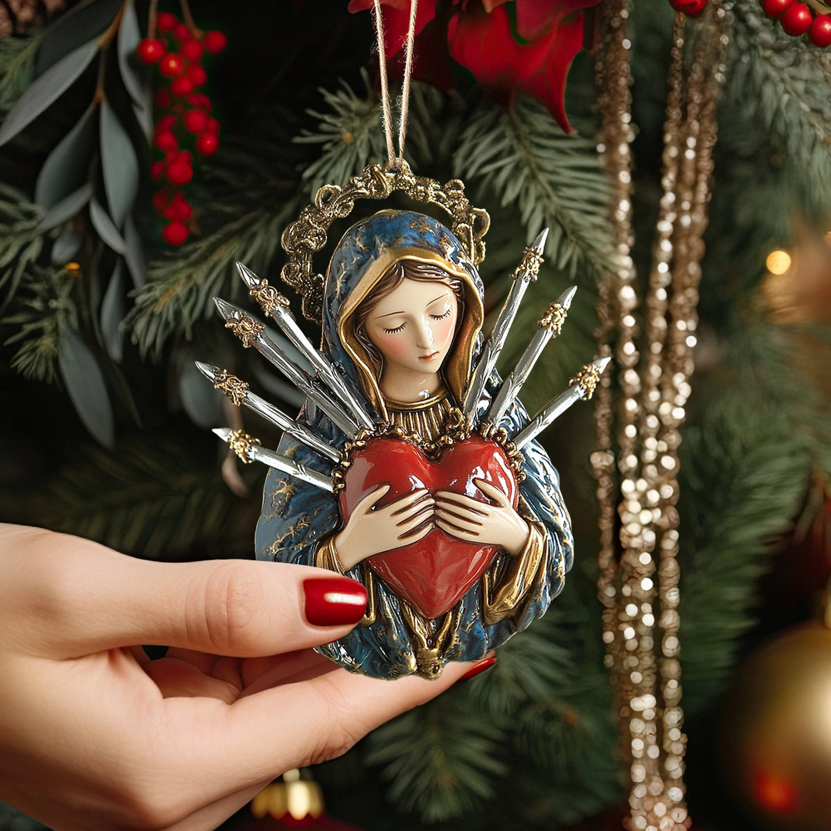 Shineful 2D Acrylic Ornament Sacred Heart of Sorrows