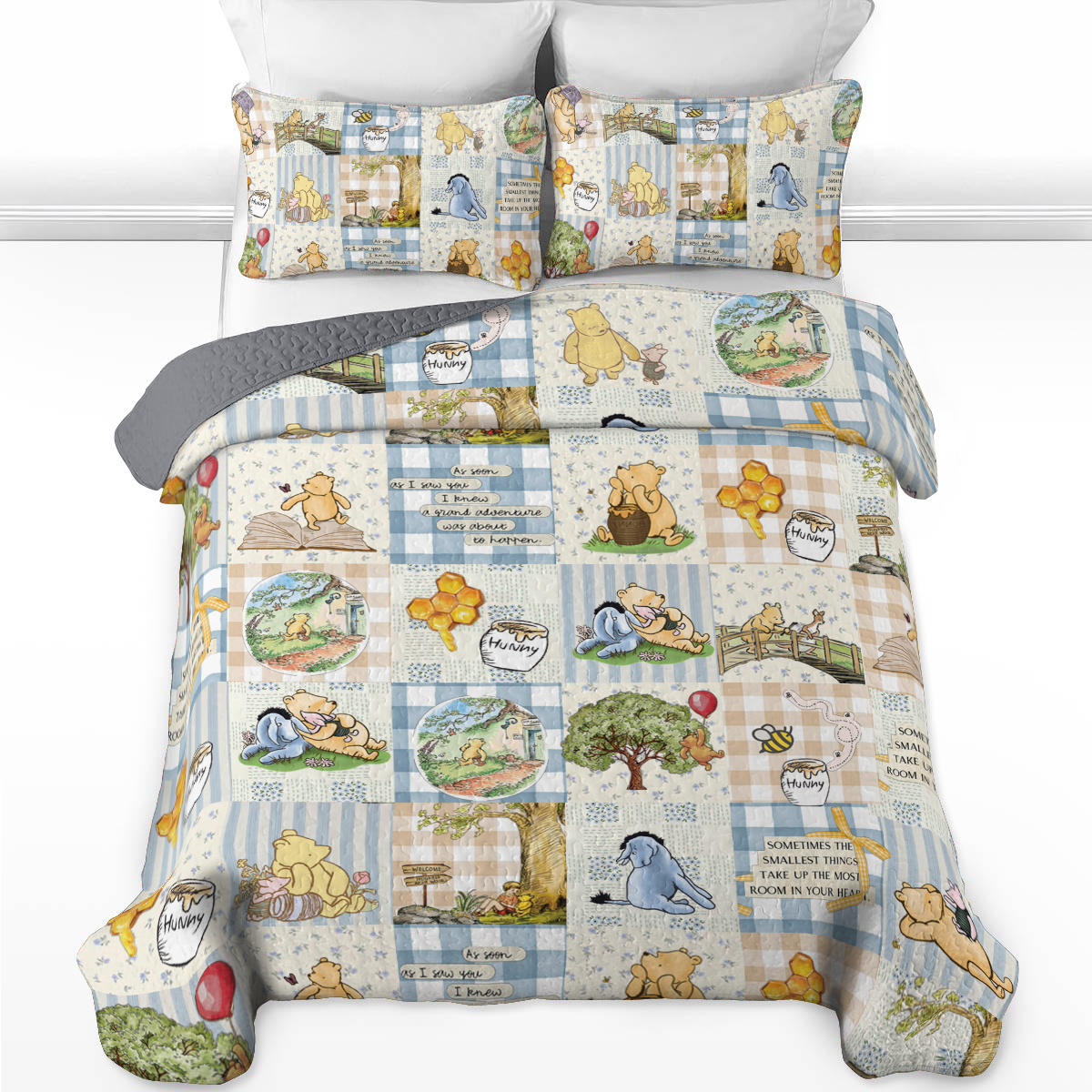 Shineful All Season Quilt 3-Piece Set Pooh Charm